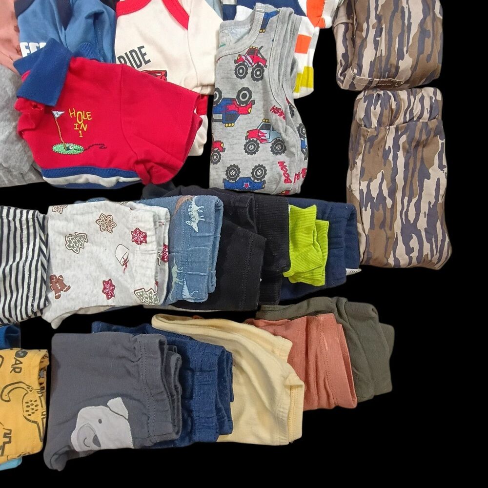 Huge 60Pc Baby Boy Clothes Lot 3-6M Outfits Shirts, Bottoms High Quality Brands! - Picture 4 of 16
